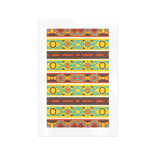 Ovals rhombus and squares Art Print 13‘’x19‘’
