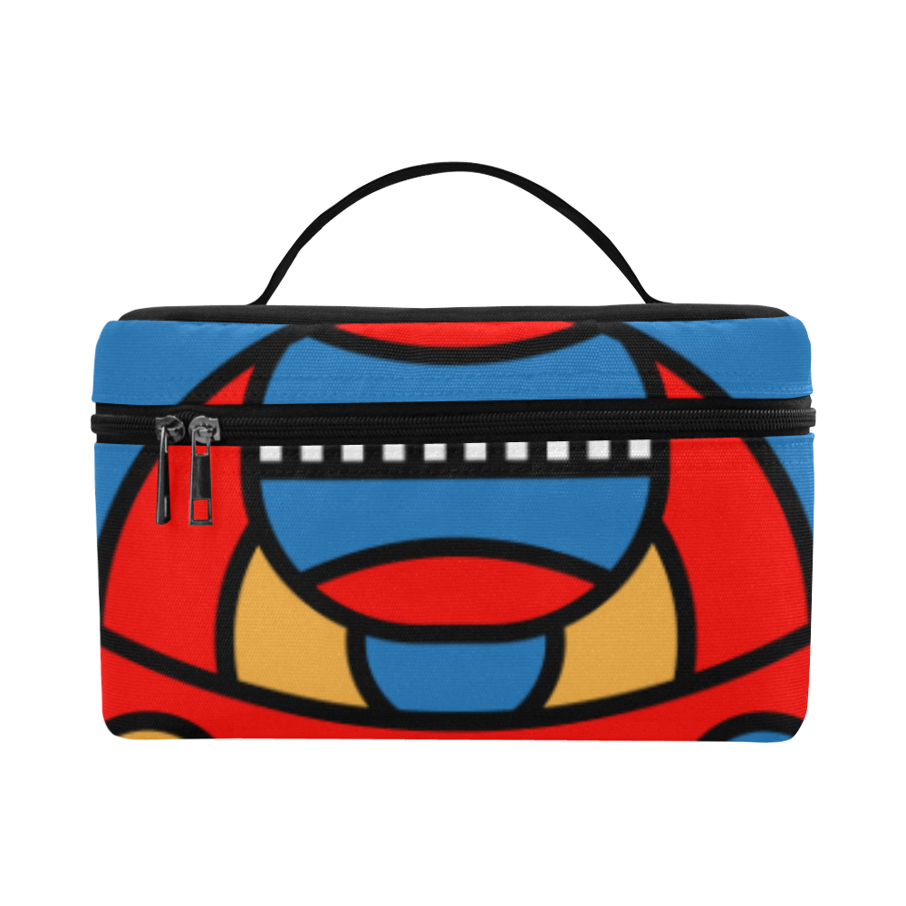 Aztec Maasai Lion Tribal Cosmetic Bag/Large (Model 1658)