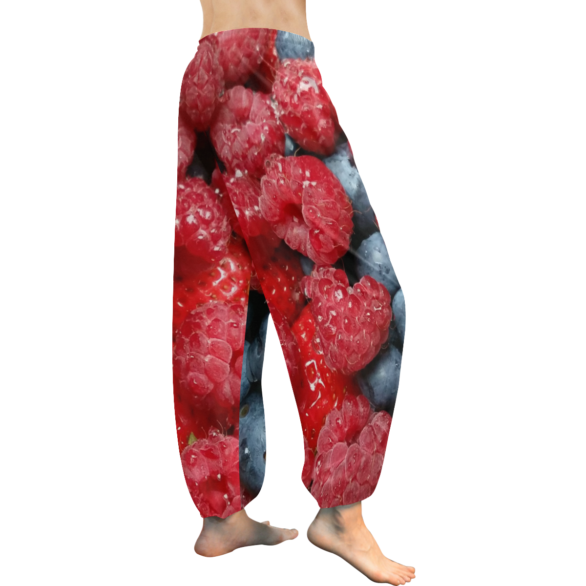 Red Berry Mix Women's All Over Print Harem Pants (Model L18)