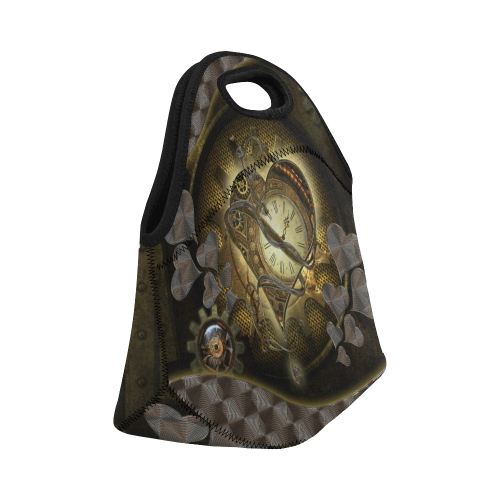 Awesome steampunk heart Neoprene Lunch Bag/Small (Model 1669)