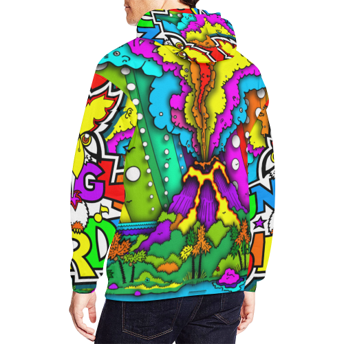 ITEM 35 _ HOODIE - TINY ISLAND / LOGO All Over Print Hoodie for Men (USA Size) (Model H13)