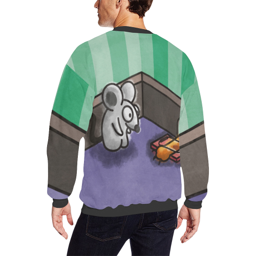 Dumb Cat All Over Print Crewneck Sweatshirt for Men/Large (Model H18)