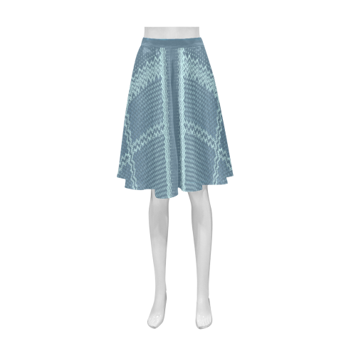 Deco Blue Skirt Athena Women's Short Skirt (Model D15)