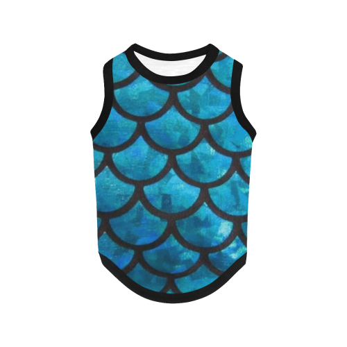Mermaid SCALES blue All Over Print Pet Tank Top