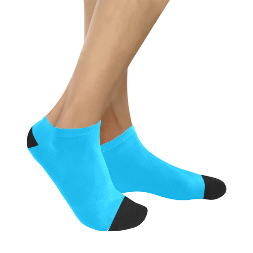 color deep sky blue Women's Ankle Socks