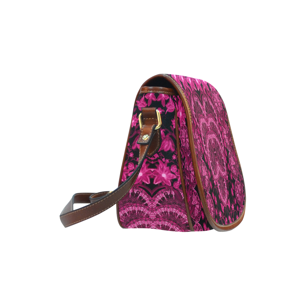 indian flowers 10 Saddle Bag/Small (Model 1649) Full Customization