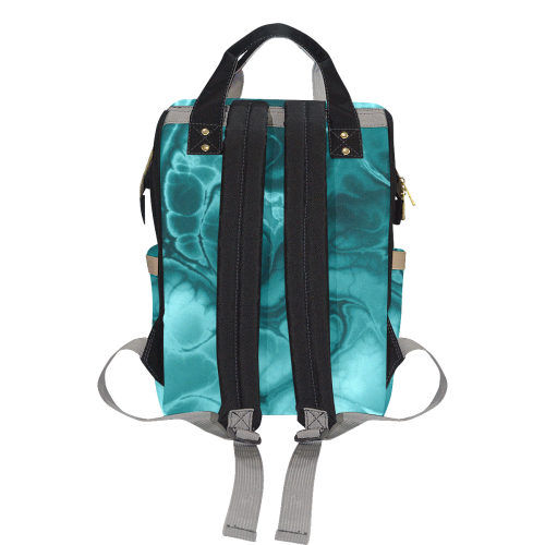 Alien Blue Diaper Backpack. Multi-Function Diaper Backpack/Diaper Bag (Model 1688)