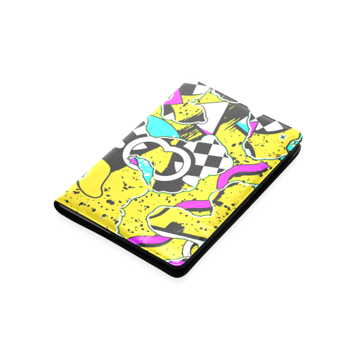 Shapes on a yellow background Custom NoteBook A5