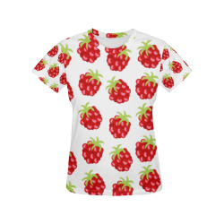 Frambuesas All Over Print T-Shirt for Women (USA Size) (Model T40)