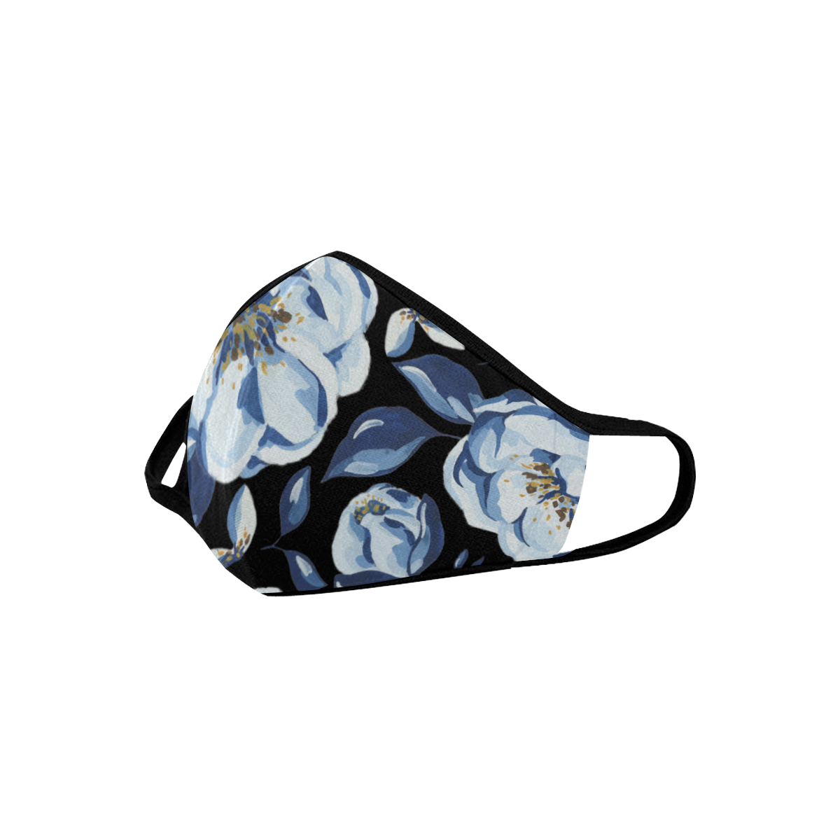 Blue Floral Mouth Mask Mouth Mask