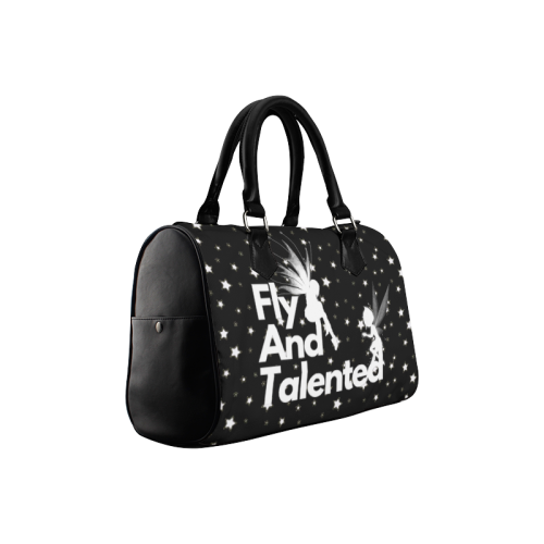 Fly & Talented Black Boston Handbag (Model 1621)