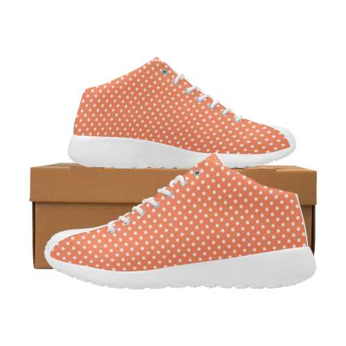 Appricot polka dots Women's Basketball Training Shoes (Model 47502)