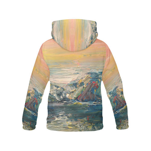 Mountains painting All Over Print Hoodie for Men (USA Size) (Model H13)