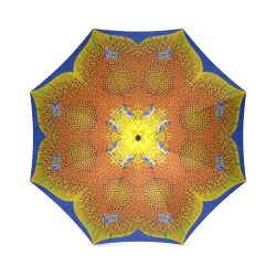 Bees lotus caleidoscope photo print Foldable Umbrella (Model U01)