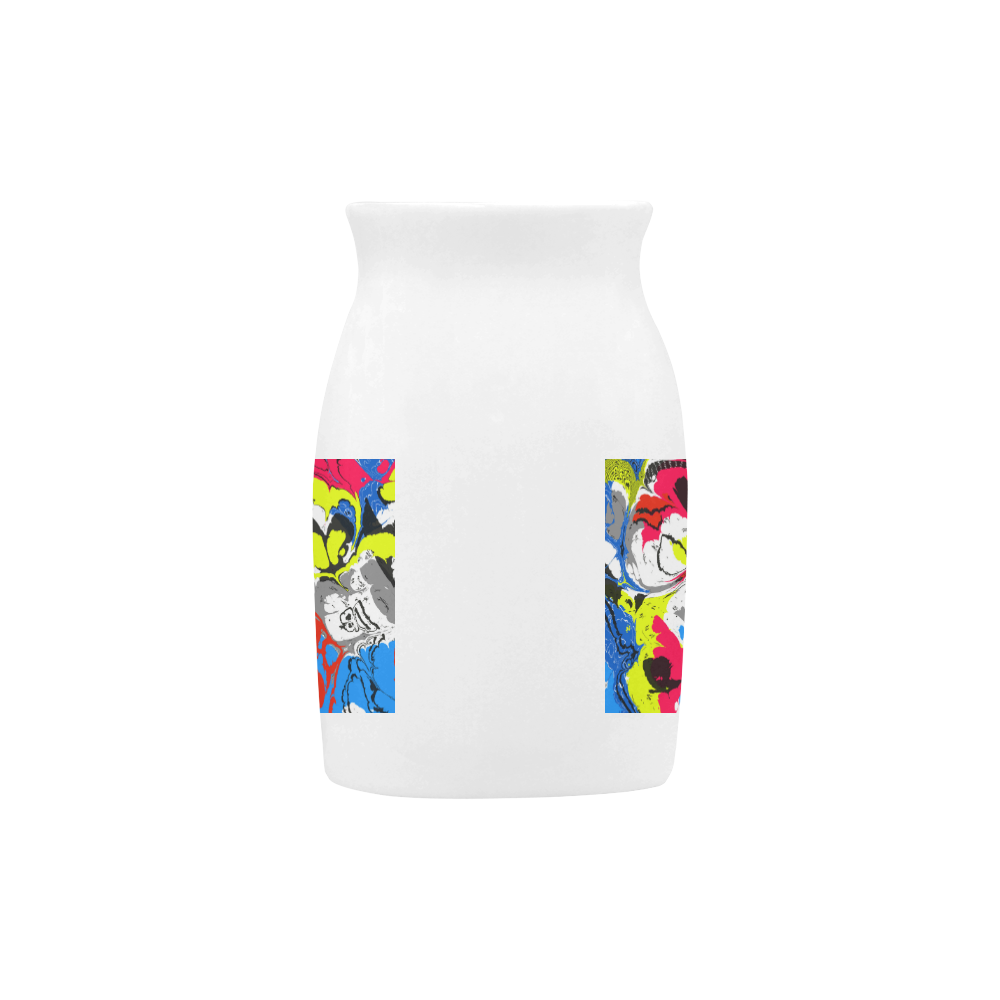 Colorful distorted shapes2 Milk Cup (Large) 450ml