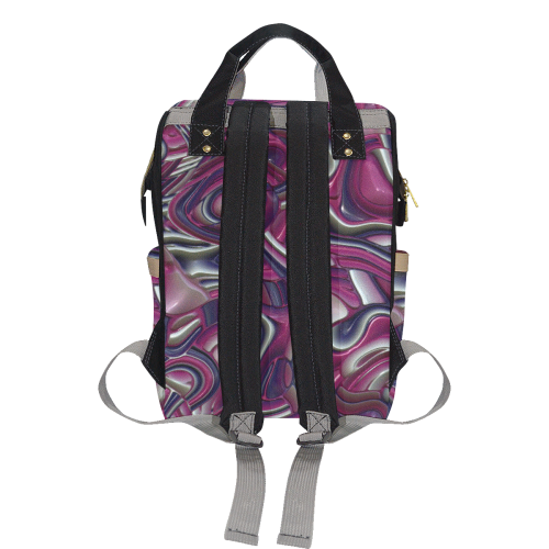 Abstract Art Deco 14 by JamColors Multi-Function Diaper Backpack/Diaper Bag (Model 1688)