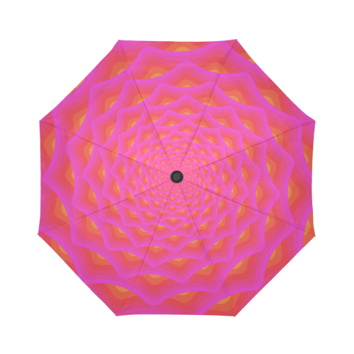 Pink net Auto-Foldable Umbrella (Model U04)
