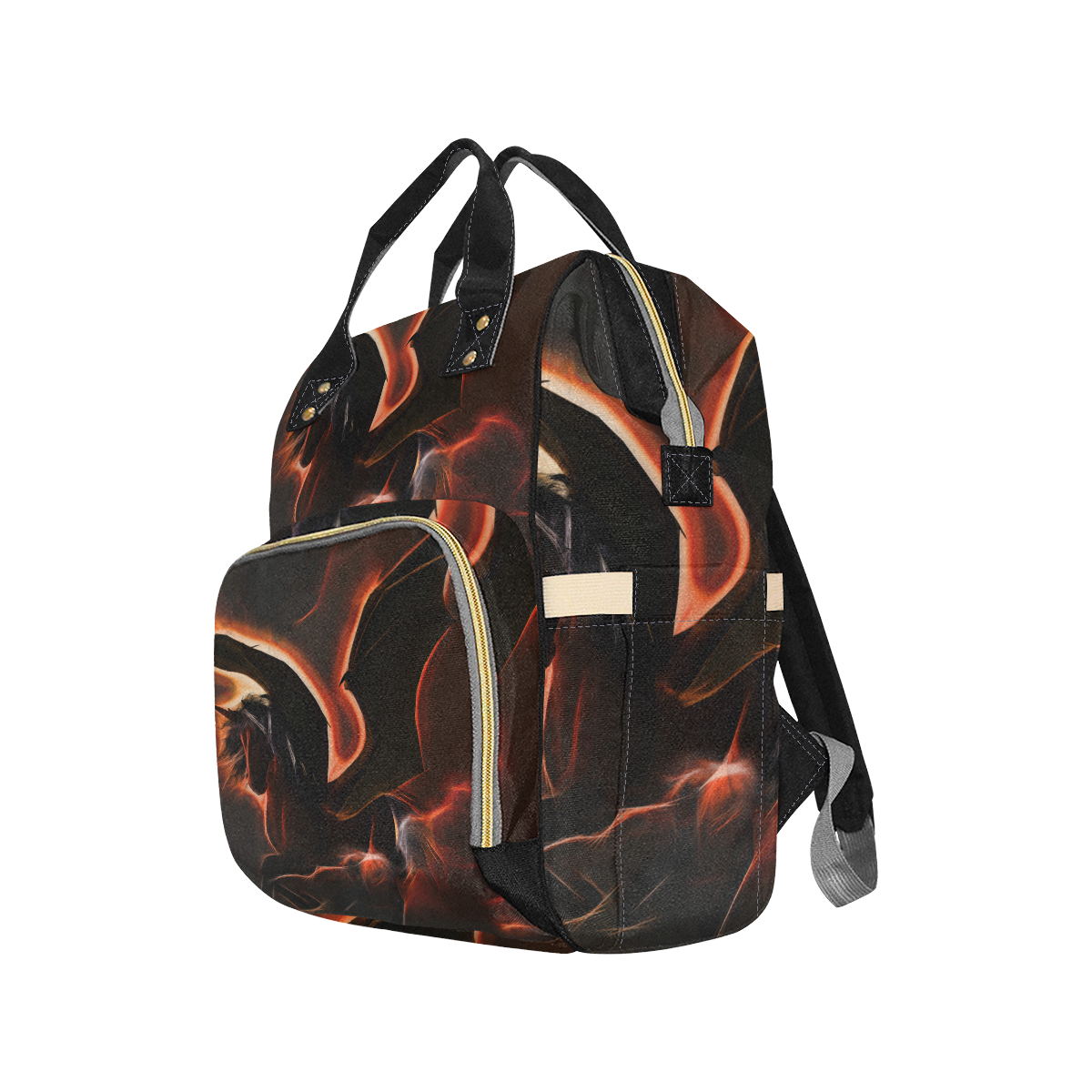Awesmoe dark unicorn Multi-Function Diaper Backpack/Diaper Bag (Model 1688)