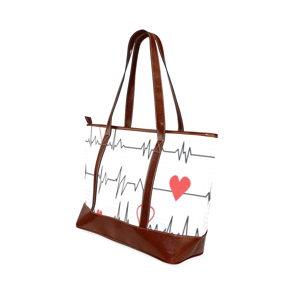 Ekg tote Tote Handbag (Model 1642)