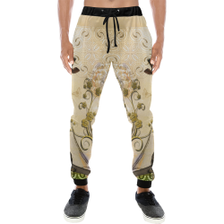 Funny steampunk giraffe Men's All Over Print Sweatpants (Model L11)