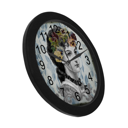 Vintage Lady Circular Plastic Wall clock