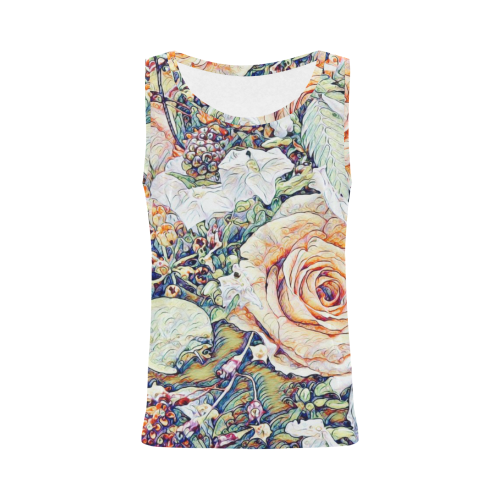 Impression Floral 10191 by JamColors All Over Print Tank Top for Women (Model T43)