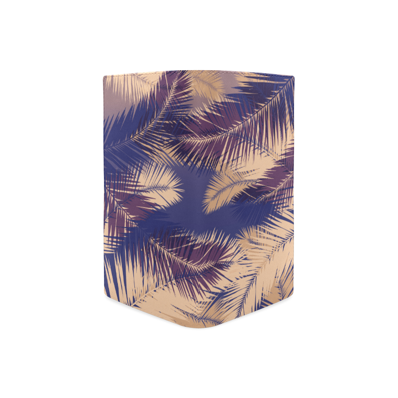 Tropical Love Retro Palm Tree Leaf Pattern Women's Leather Wallet (Model 1611)