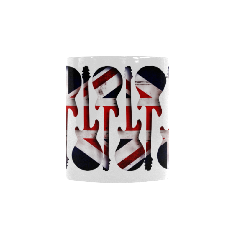 Union Jack British UK Flag Guitars Custom Morphing Mug