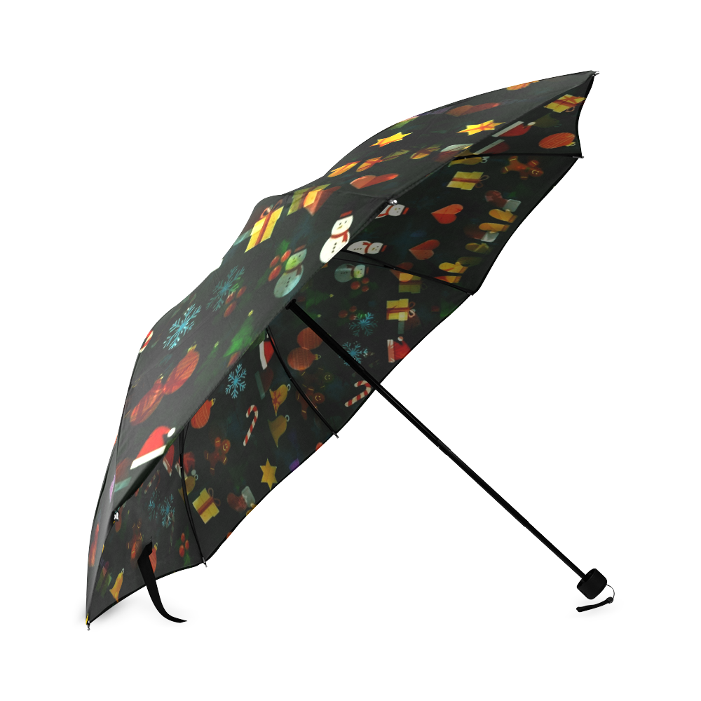 Oh Santa Pattern by K.Merske Foldable Umbrella (Model U01)