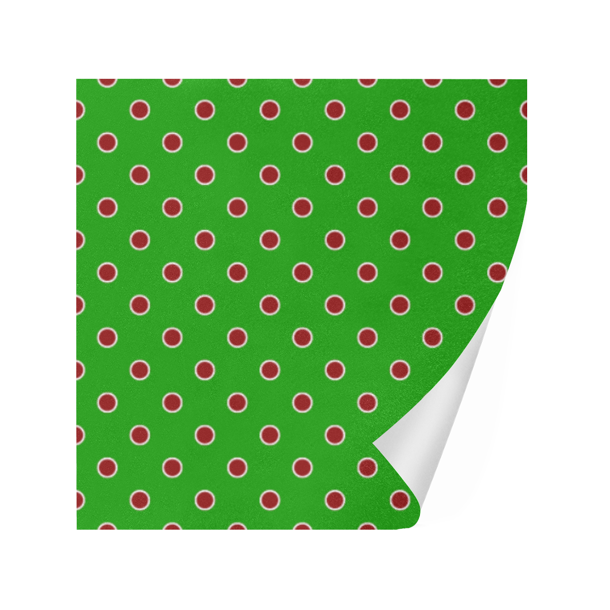 Red Polka Dots on Green Gift Wrapping Paper 58"x 23" (5 Rolls)