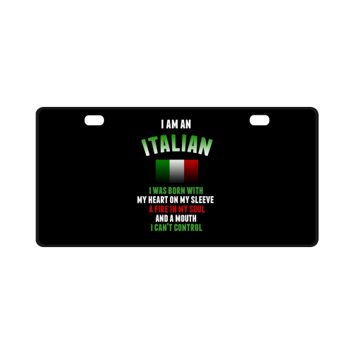 I'm Am An Italian License Plate