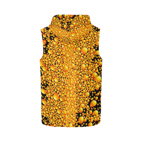 yellow bubble All Over Print Sleeveless Zip Up Hoodie for Men (Model H16)
