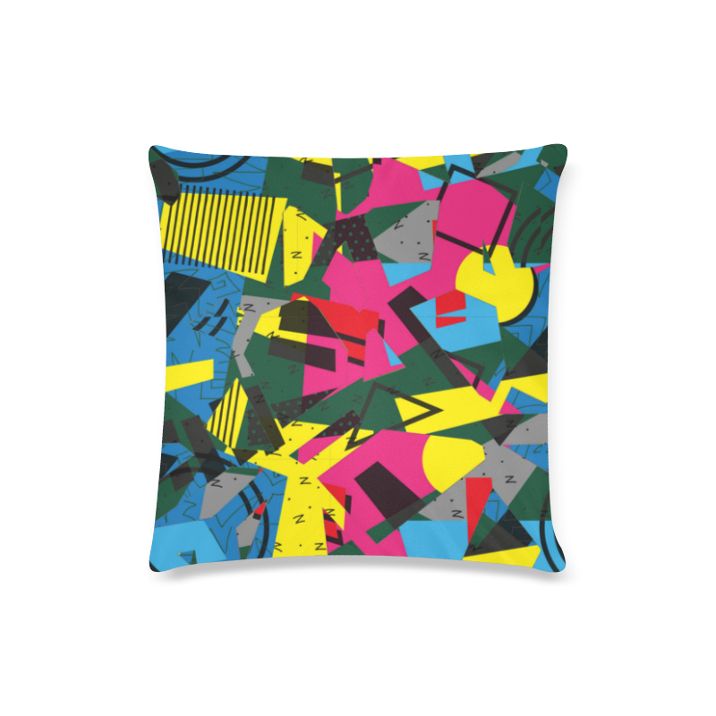 Crolorful shapes Custom Zippered Pillow Case 16"x16"(Twin Sides)