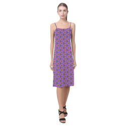 Purple Doodles - Hidden Smiles Alcestis Slip Dress (Model D05)