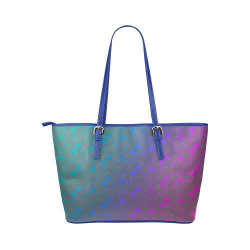 Funky Magic Strawberry Social Leather Tote Bag/Large (Model 1651)