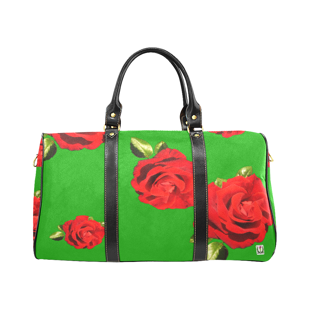 Fairlings Delight's Floral Luxury Collection- Red Rose Waterproof Travel Bag/Large 53086d5 New Waterproof Travel Bag/Large (Model 1639)