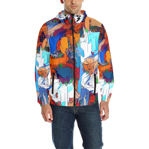 warm dreams 99b1 All Over Print Quilted Windbreaker for Men (Model H35)