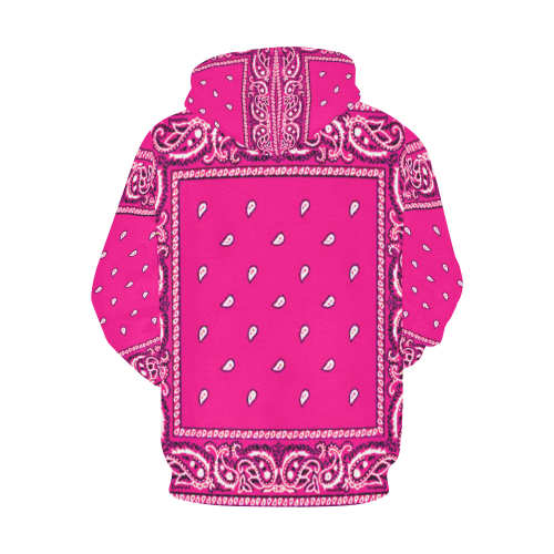 KERCHIEF PATTERN PINK All Over Print Hoodie for Men (USA Size) (Model H13)
