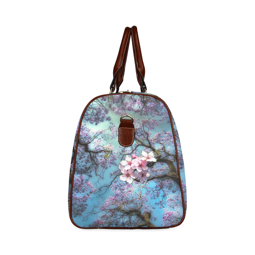 Cherry Blossoms Waterproof Travel Bag/Small (Model 1639)