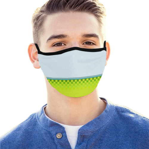 Apple Green and Iceblue Mouth Mask