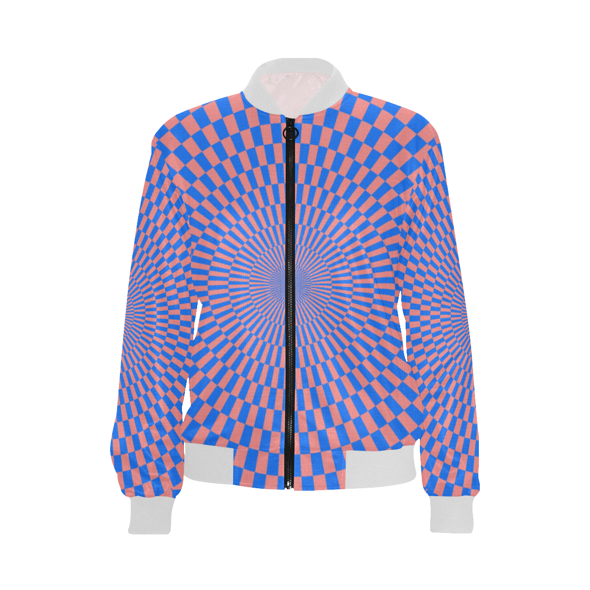 CHECKERBOARD 425A All Over Print Bomber Jacket for Women (Model H36)