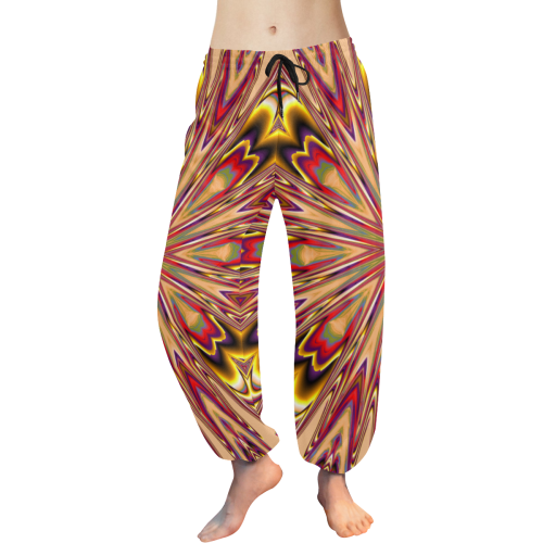 Coral Mandala Women's All Over Print Harem Pants (Model L18)
