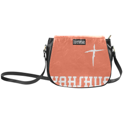 Yahshua Cross Pink Classic Saddle Bag/Large (Model 1648)