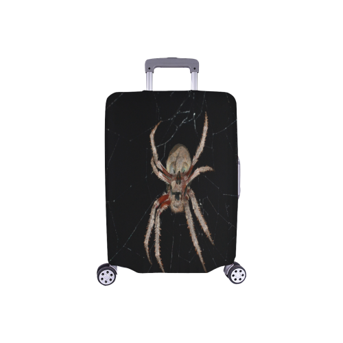Creepy Living Skull Spider Luggage Cover/Small 18"-21"