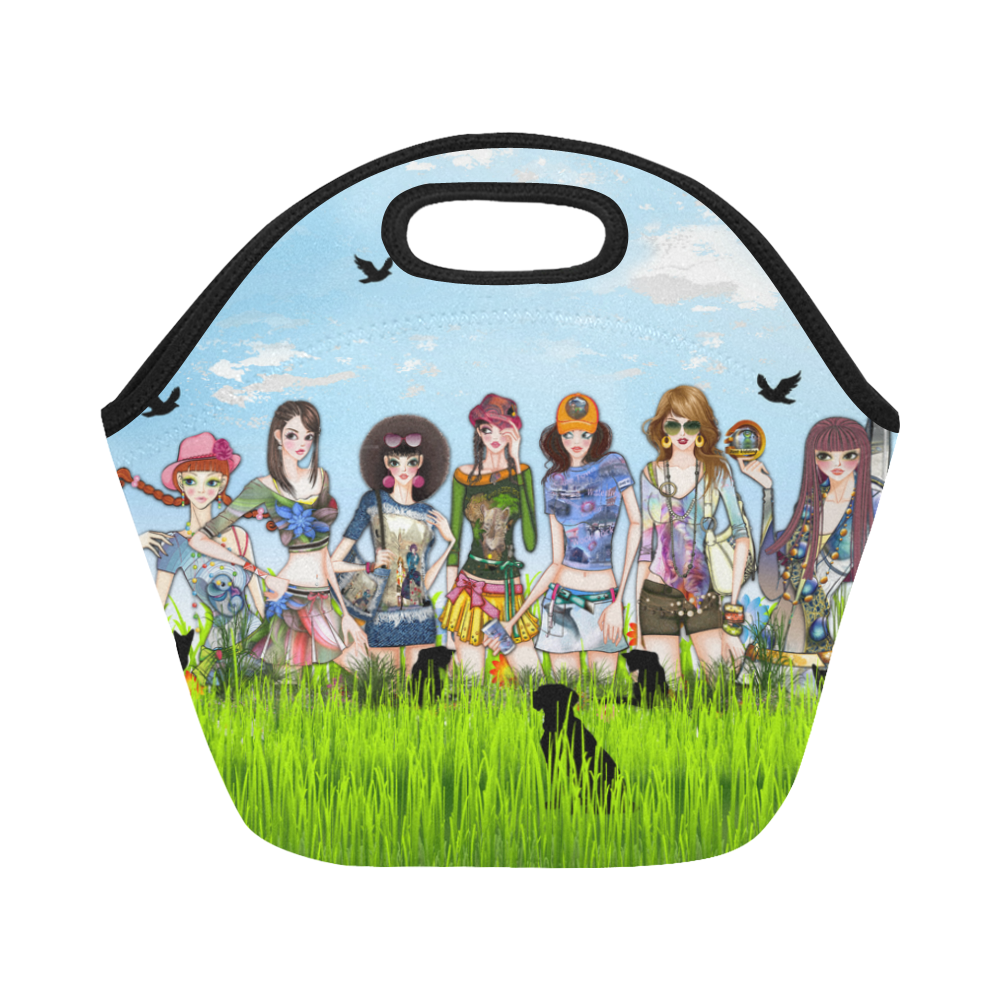 Fashion girls Neoprene Lunch Bag/Small (Model 1669)