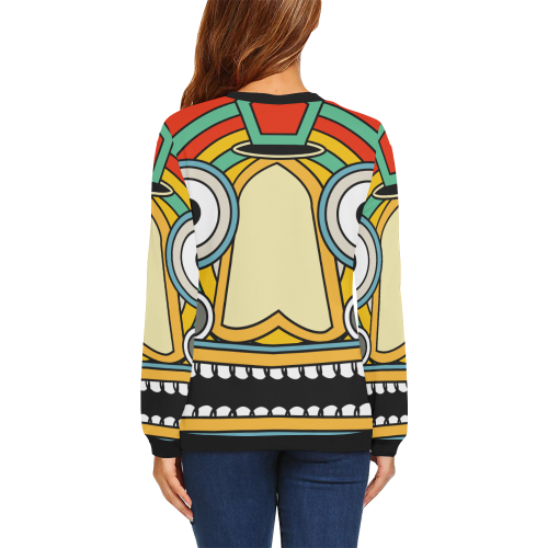 indian tribal All Over Print Crewneck Sweatshirt for Women (Model H18)