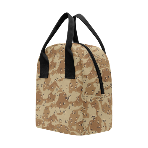 Vintage Desert Brown Camouflage Zipper Lunch Bag (Model 1689)