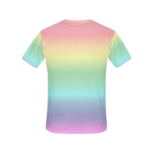 Pastel Rainbow All Over Print T-Shirt for Women (USA Size) (Model T40)