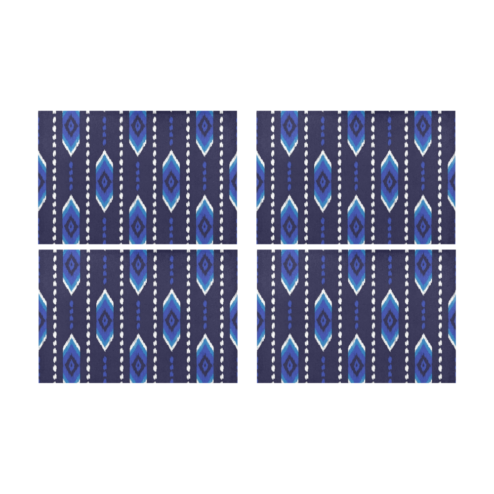 Aztec - Blue Placemat 12’’ x 18’’ (Set of 4)