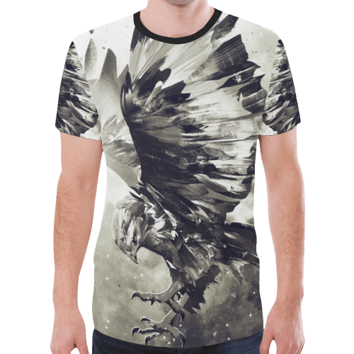 Eagle Bird Animal New All Over Print T-shirt for Men/Large Size (Model T45)